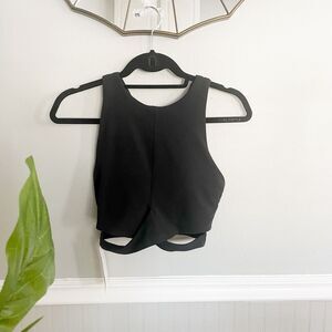 Athleta Conscious Cropped Black Sports Bra NWT Size Small